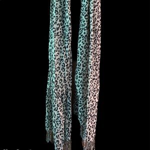 Long Lightweight Leopard Print Scarf